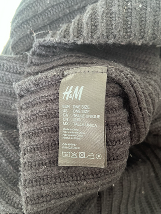 Bufanda tubular de punto negro H&M