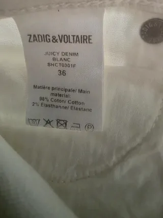 Falda Zadig & Voltaire blanca talla 36