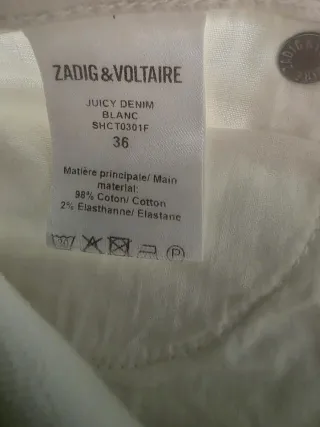 Falda Zadig & Voltaire blanca talla 36