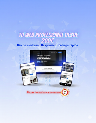 Web profesional responsive desde 120€
