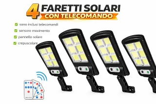 4 Faretti Solari con Telecomando