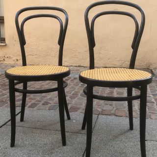 Sedia Thonet ZPM Radomsko in rattan e legno