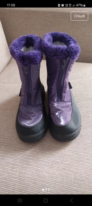 Stivali da neve viola n. 31
