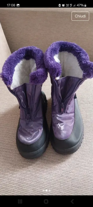Stivali da neve viola n. 31