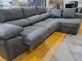 Sofá Chaiselongue Gris Moderno