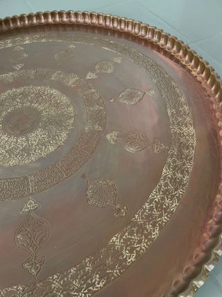 Bandeja Oriental  Cobre Grande 88cm