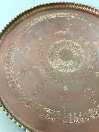 Bandeja Oriental  Cobre Grande 88cm