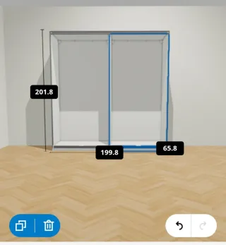 Puertas correderas Ikea 2m alto x 60 d profundidad