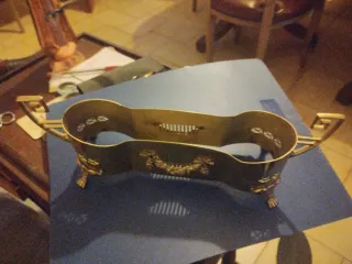 Centro de mesa antiguo metal dorado estilo Imperio