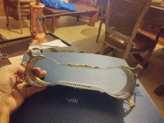 Centro de mesa antiguo metal dorado estilo Imperio