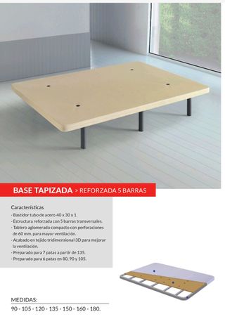 Bases tapizadas + Somieres + Canapés + Cabeceros