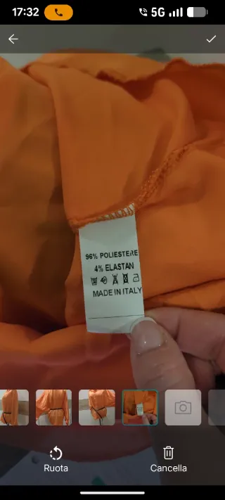 Camicia Oversize Raso Arancione Gold xxl