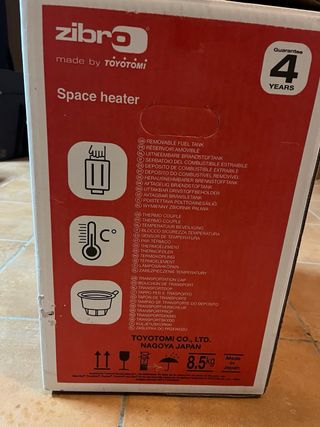 Estufa de queroseno Zibro nueva