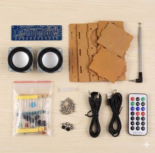 Kit Altavoces Bluetooth DIY Transparente + Radio