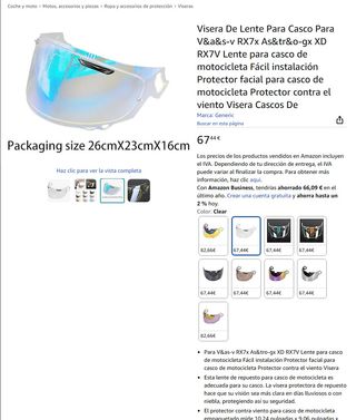 Nueva:Visera Transparente Casco Moto