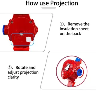 Nuevo Reloj Spiderman Marvel Proyector Luz Niños