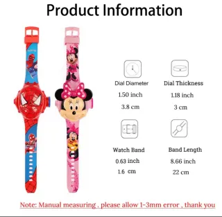 Nuevo Reloj Spiderman Marvel Proyector Luz Niños