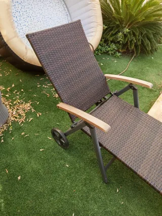 Tumbona de jardín plegable
