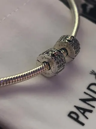 Charms Pandora Clips de Seguridad Mickey y Minnie