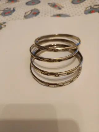 4 Pulseras Plata Mexico