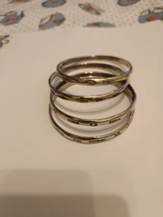 4 Pulseras Plata Mexico