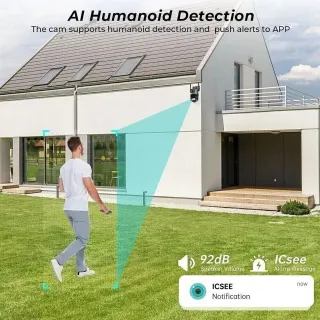 Telecamera IP WiFi 8MP Zoom Esterno 4K HD ICSEE