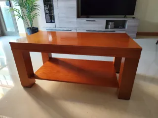 Mesa de centro elevable madera cerezo