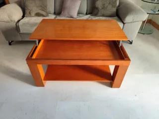 Mesa de centro elevable madera cerezo