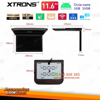 PANTALLA TECHO Android ultrafino de 11,6 pulgadas