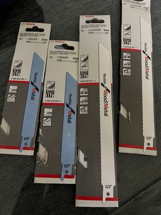 7 paquete de Hojas de sierra Bosch S922EF, S1122HF