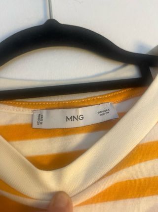 Camiseta Mango Rayas Talla S 100% algodón