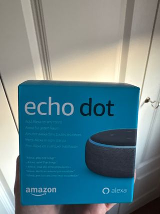 Amazon Echo Dot Negro/Azul Nuevo Com cables