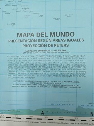Planisferio político Proyección Peters