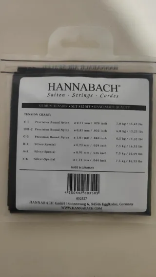 Cuerdas Guitarra Hannabach 815 MT Nylon