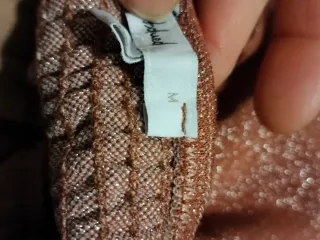 Mini abito glitter oro/rosa