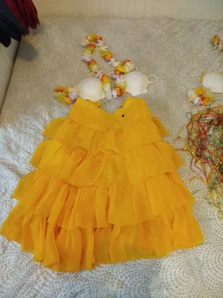 2Disfraces Hawaiano y Hawaiana Conchas