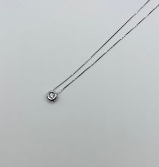 Cadena Oro Blanco 18k con Diamante