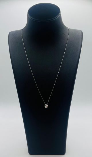 Cadena Oro Blanco 18k con Diamante