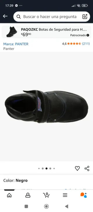 Botas de seguridad Panter negras