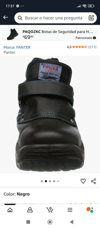 Botas de seguridad Panter negras