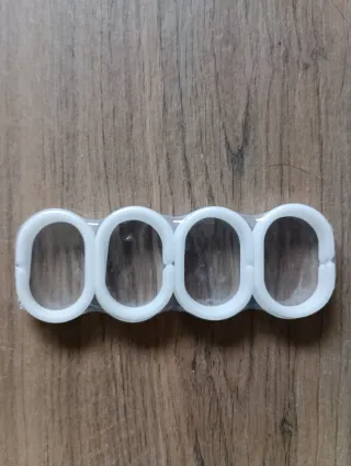 Set 12 Anillas de Plástico Blancas