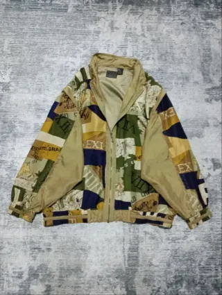 Giacca bomber uomo anni '90 patchwork