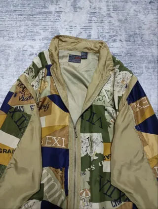 Giacca bomber uomo anni '90 patchwork