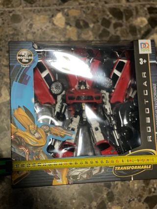 Dos juguetes Robot convertibles a coche sin abrir