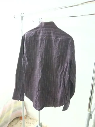 Camisa Calvin Klein Slim Fit Talla 42 Morada