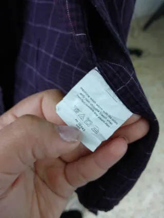 Camisa Calvin Klein Slim Fit Talla 42 Morada