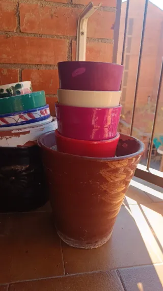 Lote Macetas Cerámica y Terracota