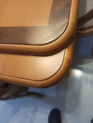 Mesa comedor extensible + 6 sillas madera