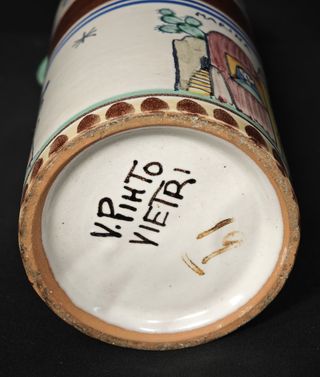 V. Pinto Vietri – Bottiglia ceramica vietrese '60