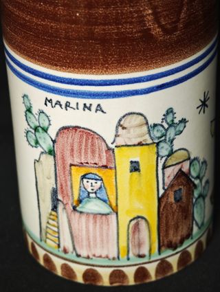 V. Pinto Vietri – Bottiglia ceramica vietrese '60